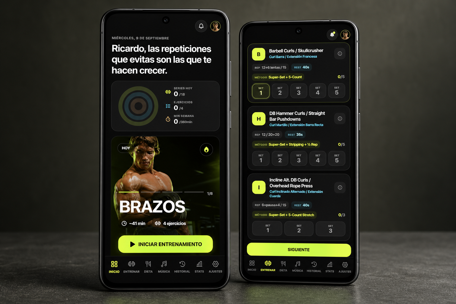 AI-generated presentation of Arnold Blueprint based on its screenshots, on two Android phones.